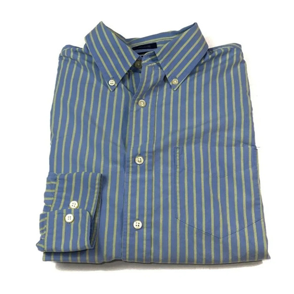 BF465 Gap Relaxed Fit Striped Button Shirt M - Picture 1 of 4